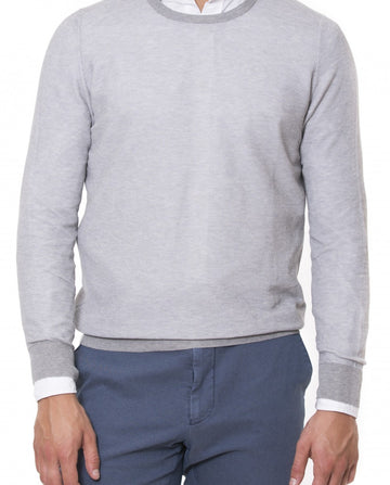 Light Grey Crew Neck Sweater 100% Cotton